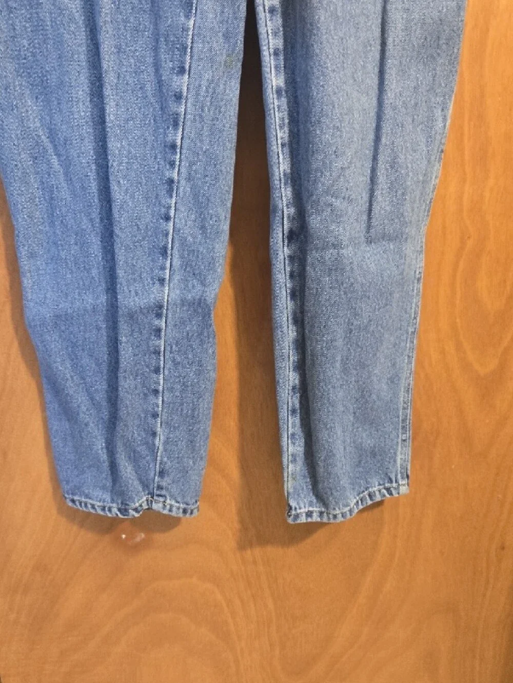 Light Wash Straight Leg Blue Denim Vintage 100 Cotton London Overalls Jumpsuit - Picture 4 of 12